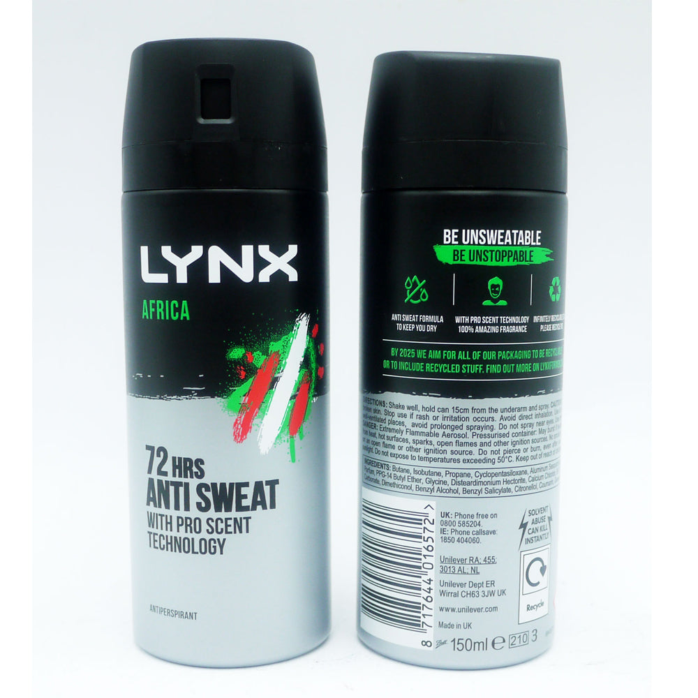 Lynx-Dry-Africa-Anti-Perspirant-150ml-Spray Lynx-Dry-Africa-Anti-Perspirant-150ml-Spray
